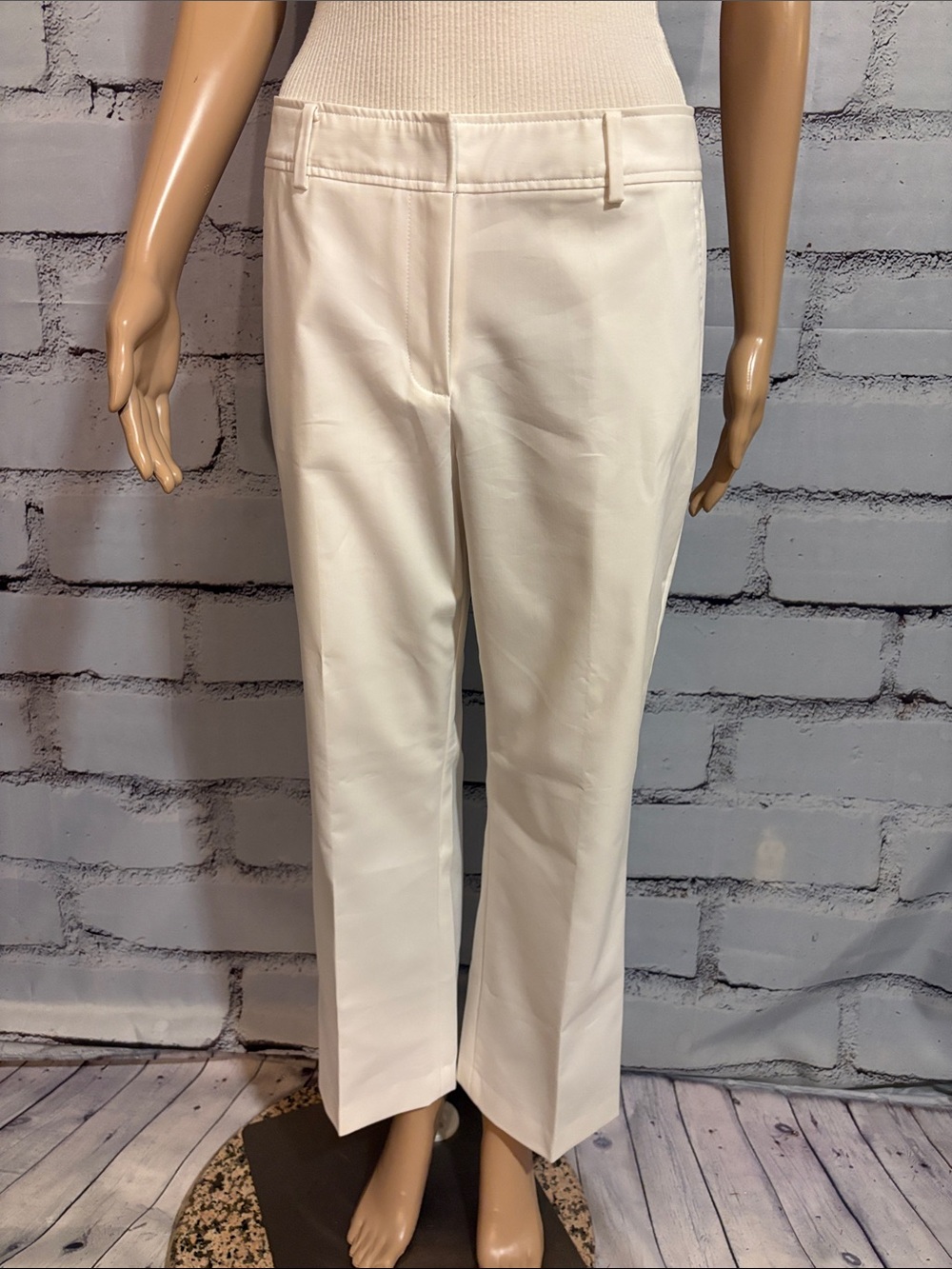 NWOT Talbots Hampshire White Ankle Pants Size 8P